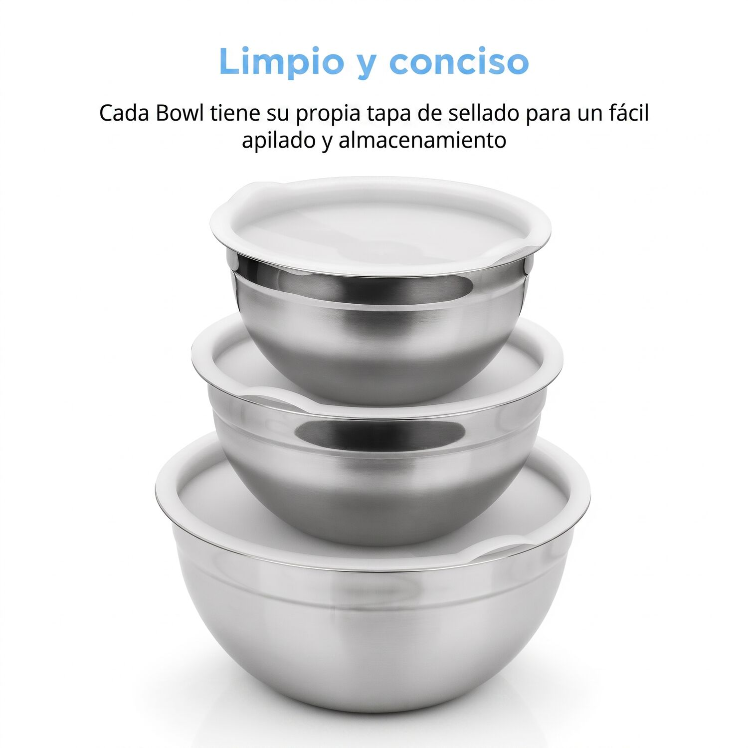 Set De Bowls Azhome Acero / 3 Piezas / 1.4 Lt / 2.0 Lt / 3.5 Lt image number 5.0